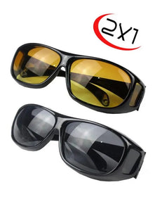 PACK DE 2 GAFAS VISION HD | 1 NEGRO DIA | 1 AMARILLO NOCHE