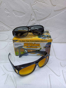 PACK DE 2 GAFAS VISION HD | 1 NEGRO DIA | 1 AMARILLO NOCHE